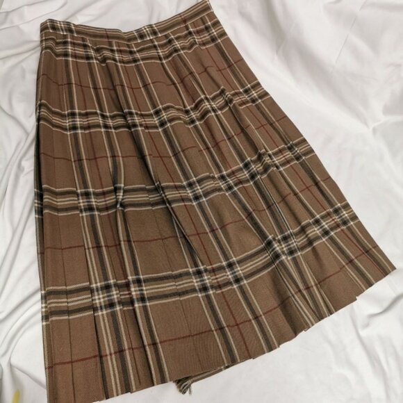 Geoffrey Highland Queen Wool Kilt Plaid Tartan Midi Skirt Small - Picture 9 of 11